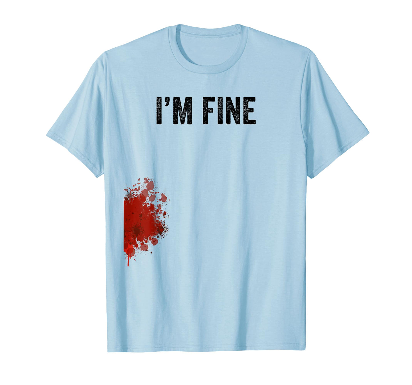 I'm Fine Graphic Zombie Slash Movie Halloween T-Shirt