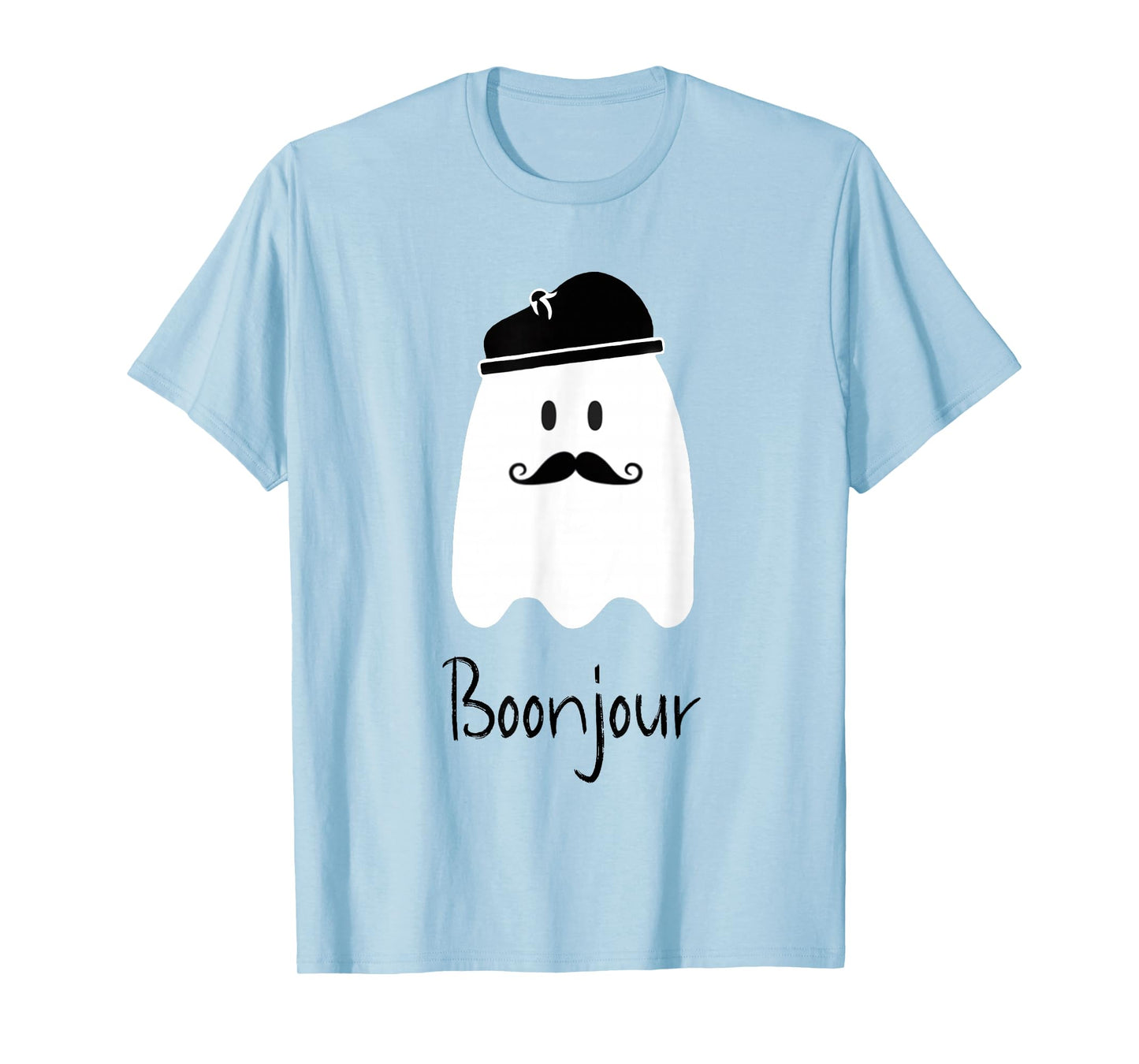 Funny French Teacher Halloween Bonjour Ghost T-Shirt