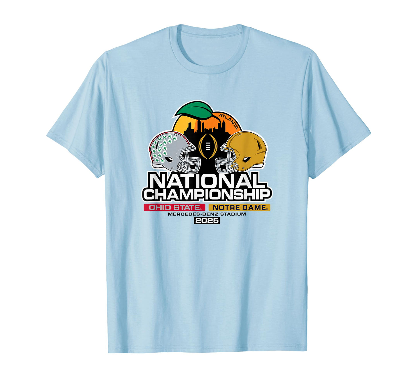 Ohio State vs Notre Dame National Championship 2025 Gray T-Shirt