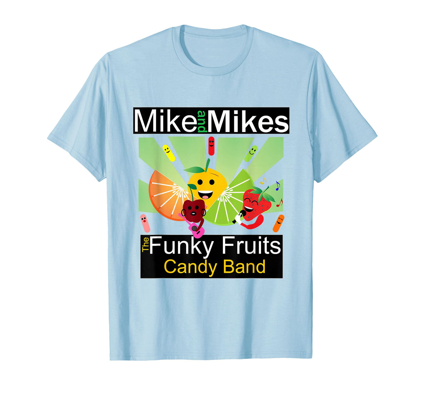 Fruit Candy Funny Band Mike and Mikes Adults Kids Green T-Shirt
