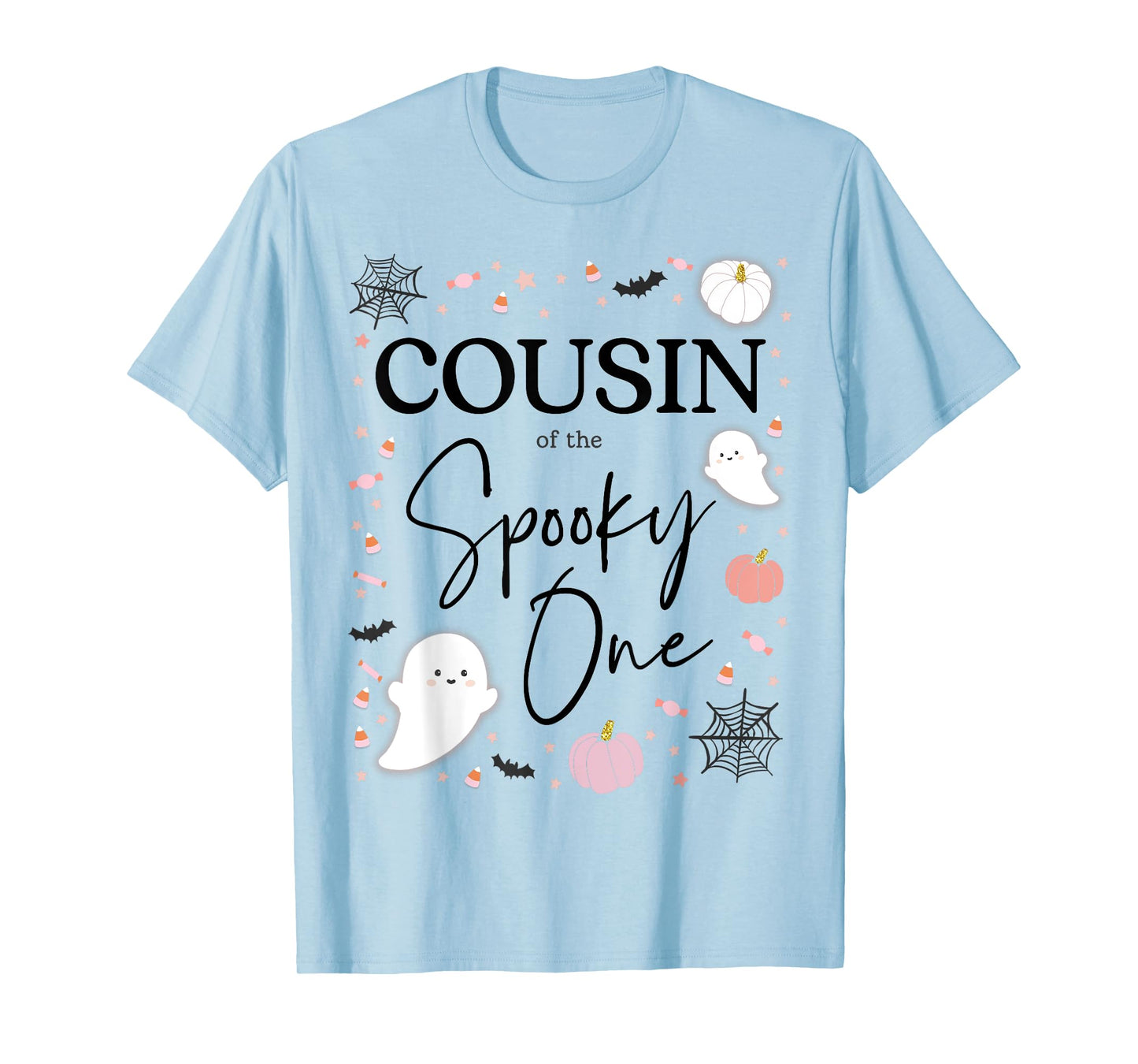 Cousin of the Spooky One Girl First Birthday Pink Halloween T-Shirt
