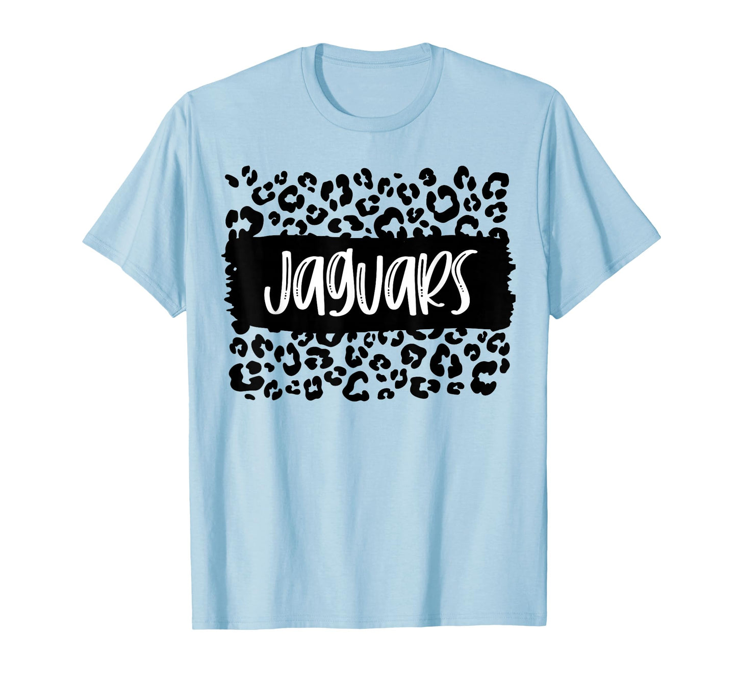 Jaguars Team Mascot School Spirit Game Night Leopard Print T-Shirt
