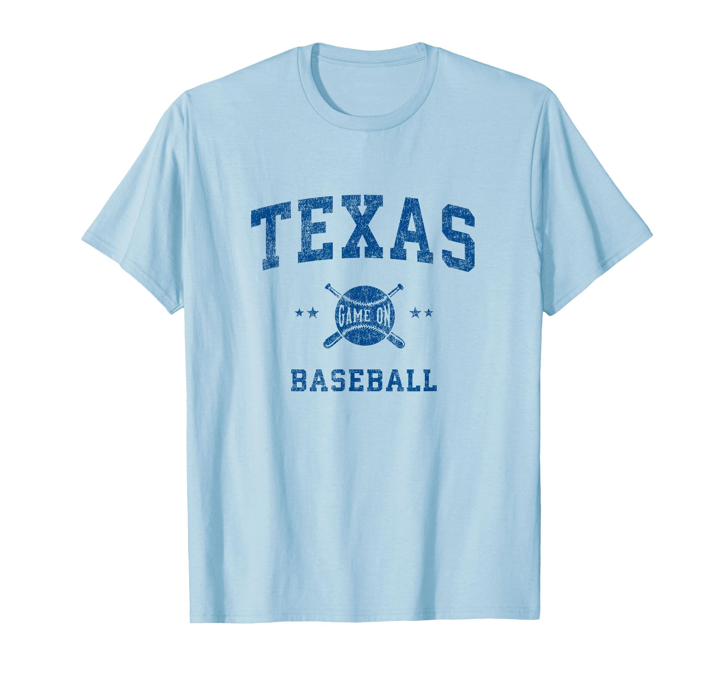 Texas Vintage Baseball Throwback Retro Design T-Shirt