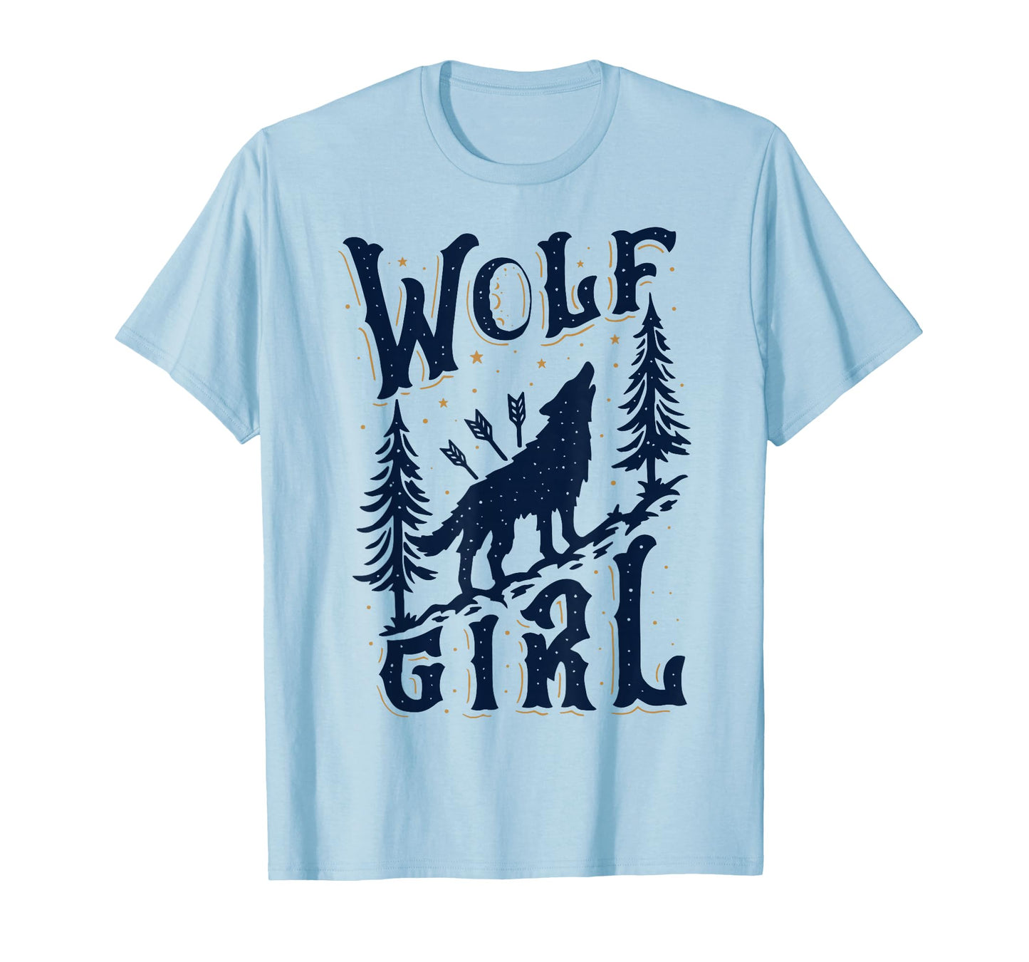 Wolf Girl Who Loves Wolves Funny Animal Lovers Gifts Women T-Shirt