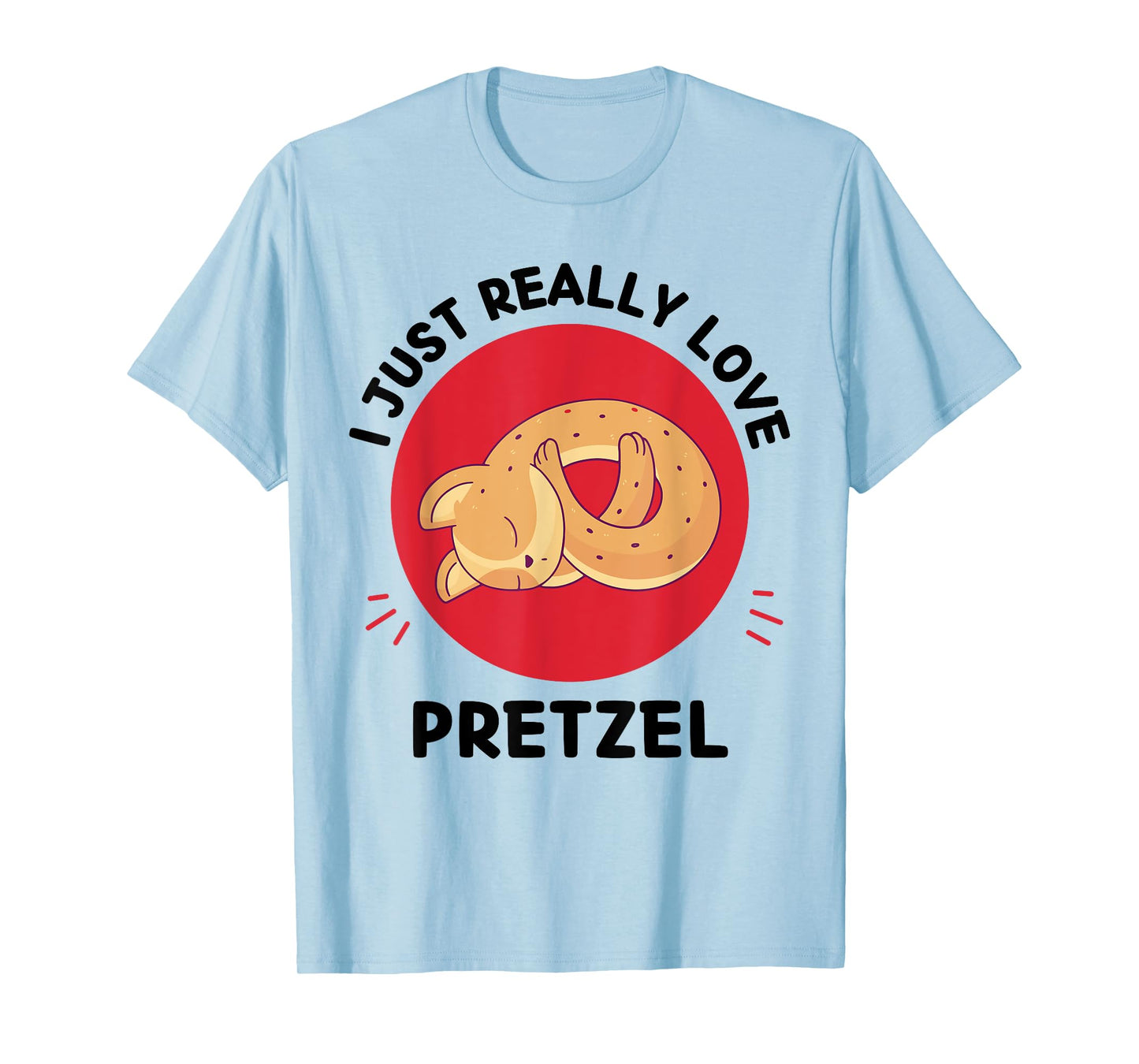 Kawaii Cat I Just Really Love Cute Cat Pretzel Lover T-Shirt for Men Women Kids