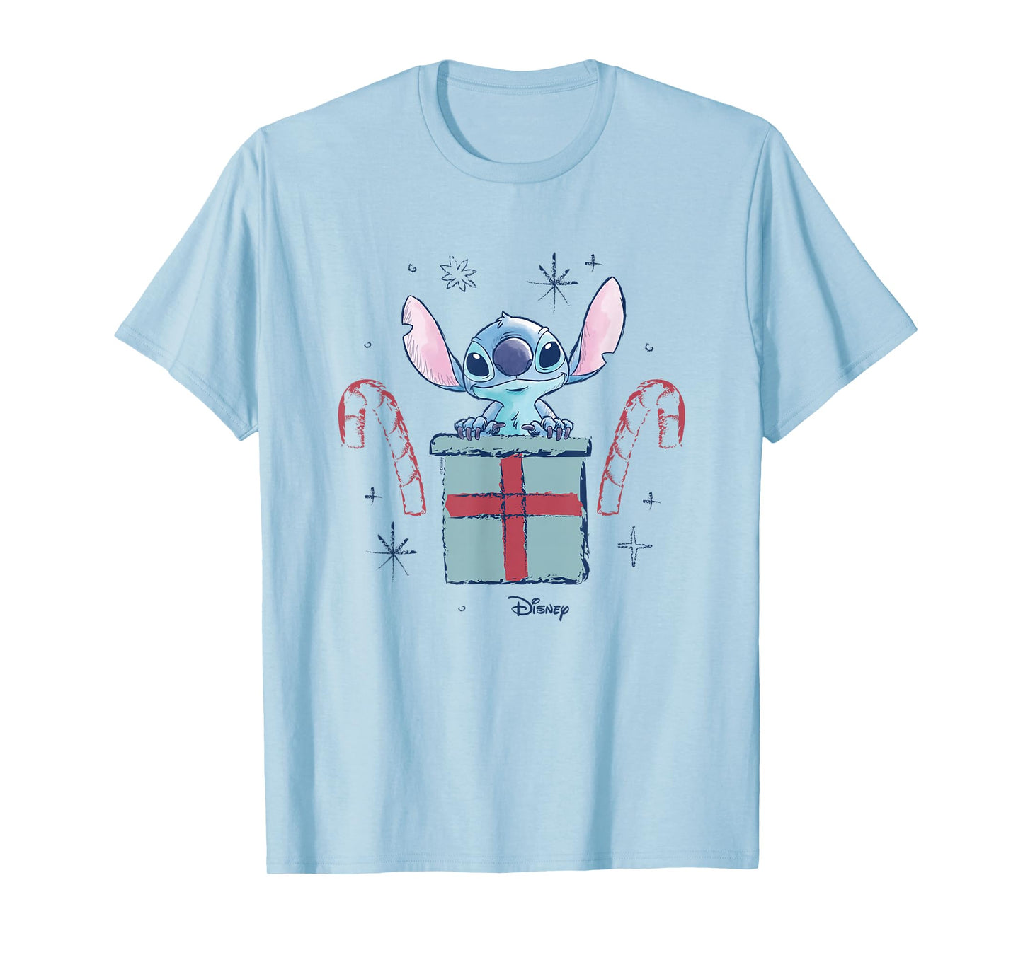 Lilo & Stitch - Christmas Stitch Candy Cane Gift T-Shirt