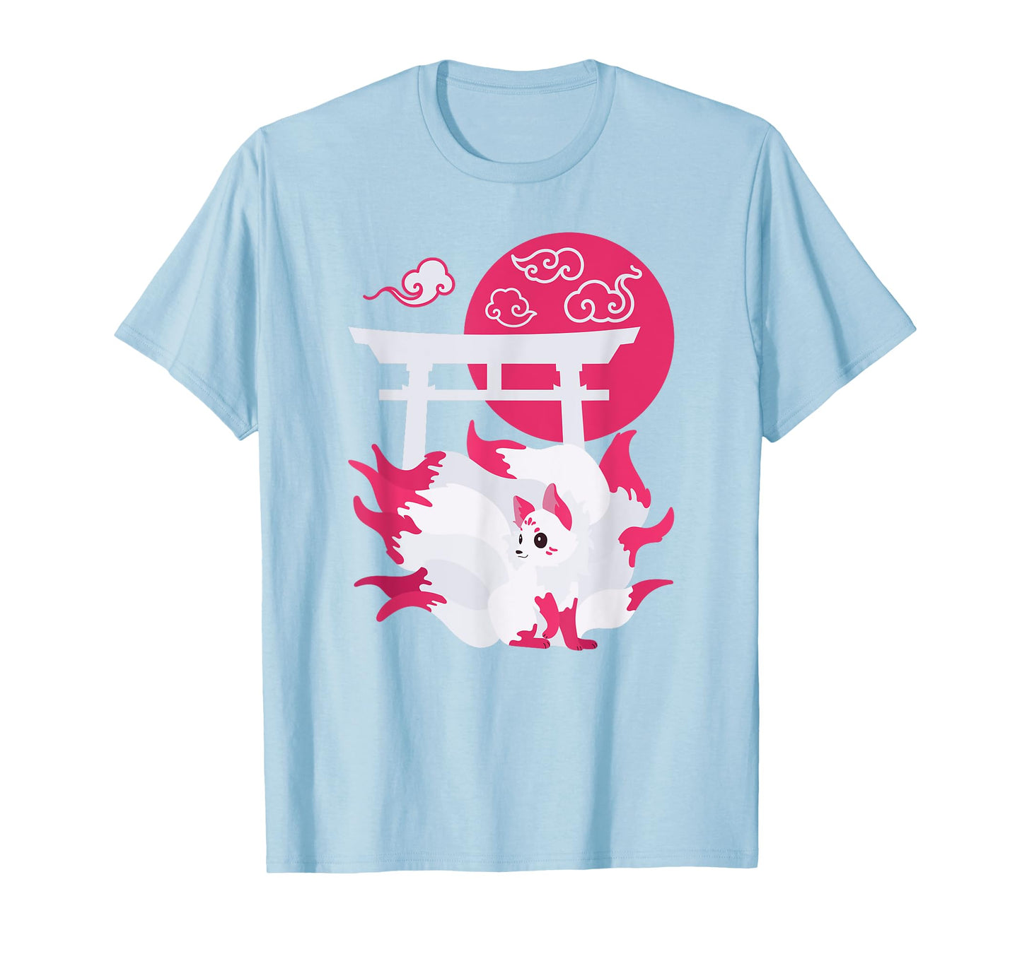 Nine-tailed Fox Kitsune Japanese Anime T-Shirt