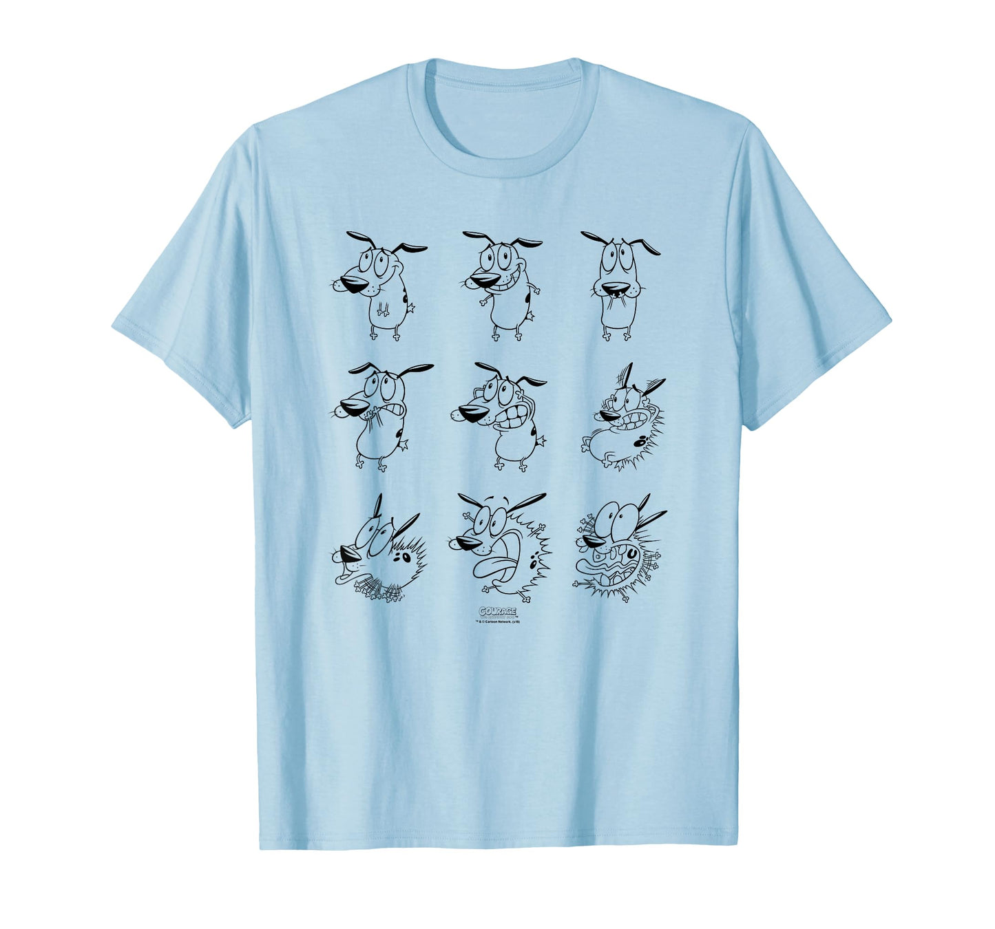 Courage The Cowardly Dog Courage Poses T-Shirt