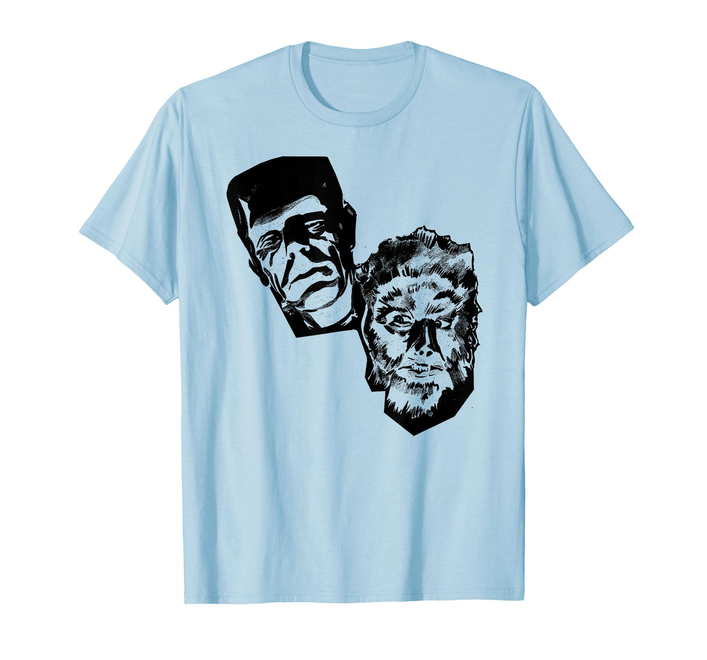 Horror Movie Monsters Werewolf Wolfman Frankenstein T-Shirt