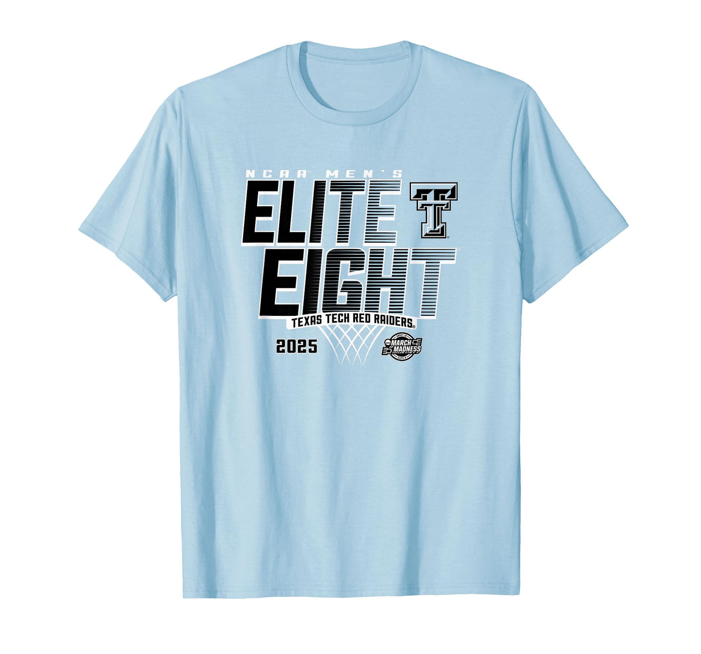 Texas Tech Red Raiders Elite 8 2025 Men's Basketball Fade T-Shirt