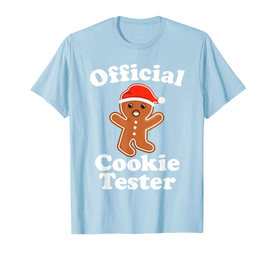 Funny Gingerbread Man Official Cookie Tester Christmas T-Shirt