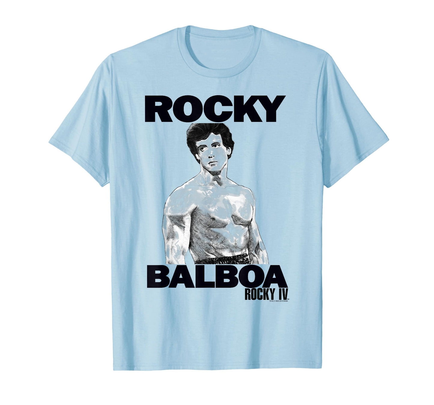 Rocky 3 Rocky Balboa Logo Sketch Portrait T-Shirt