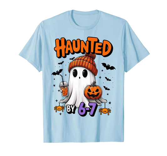 Haunted by 6 7 Funny Ghost 67 Meme Halloween Six Seven T-Shirt