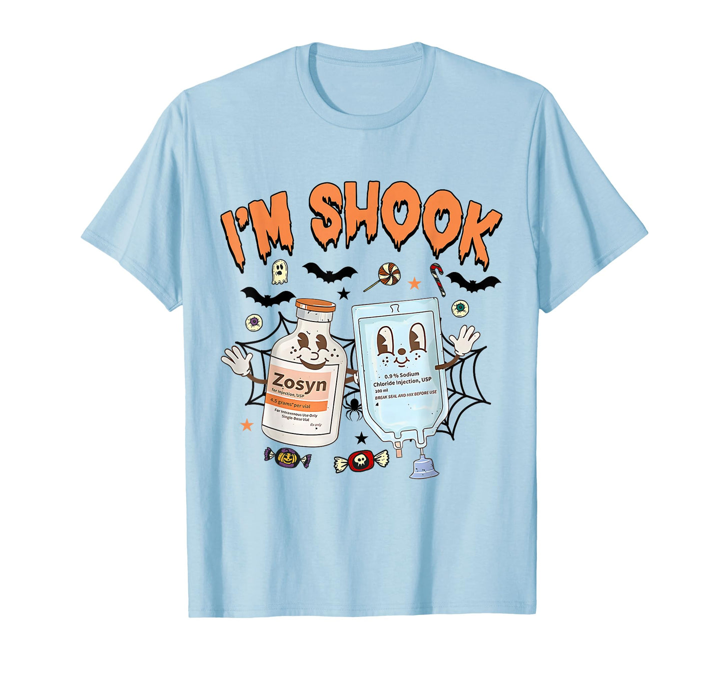 Funny Zosyn I'm In Shook Halloween Spooky ICU ER Nurses Week T-Shirt
