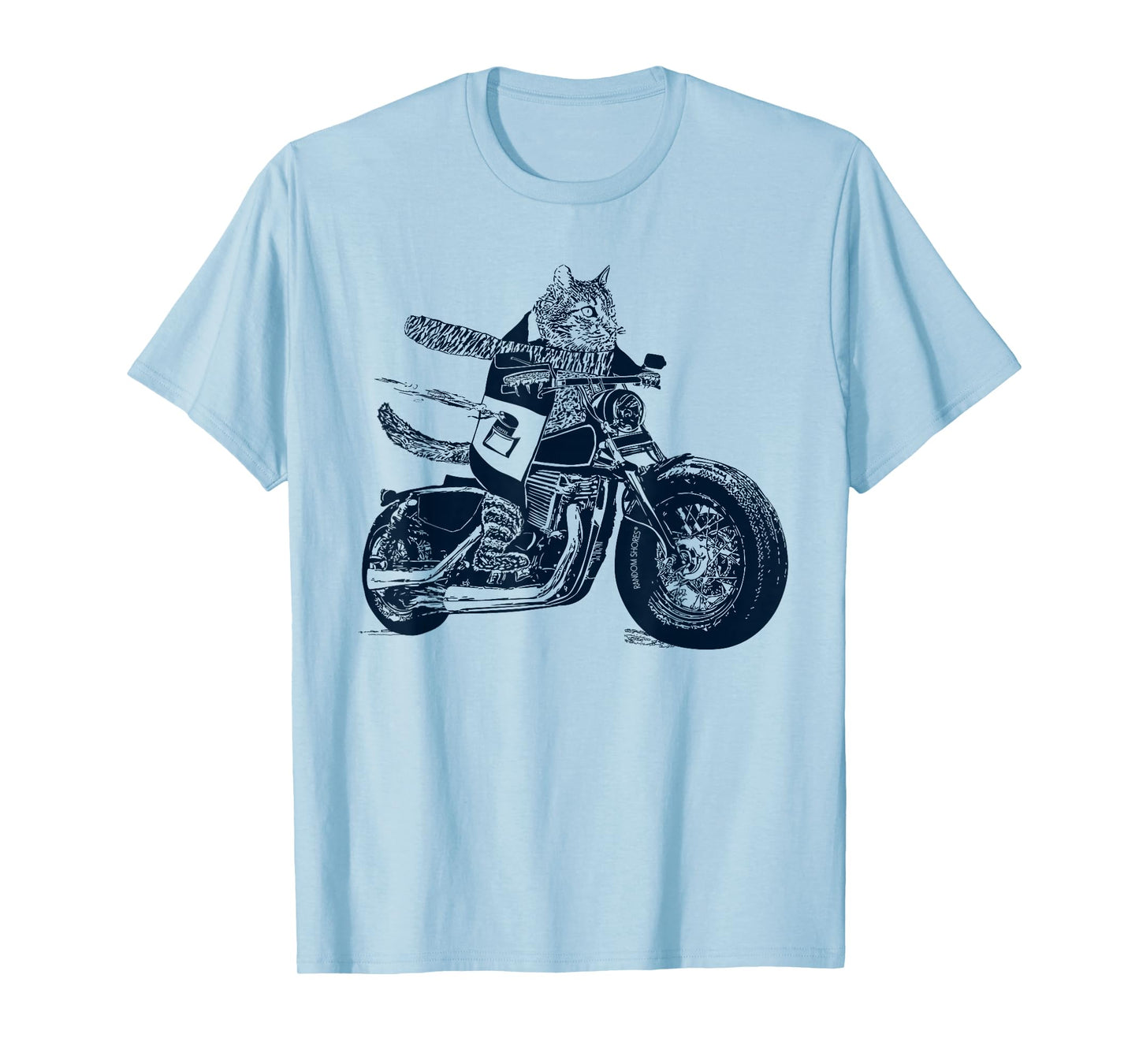 AWESOME CONVERSATIONS - Cat on Motorcycle T-Shirt