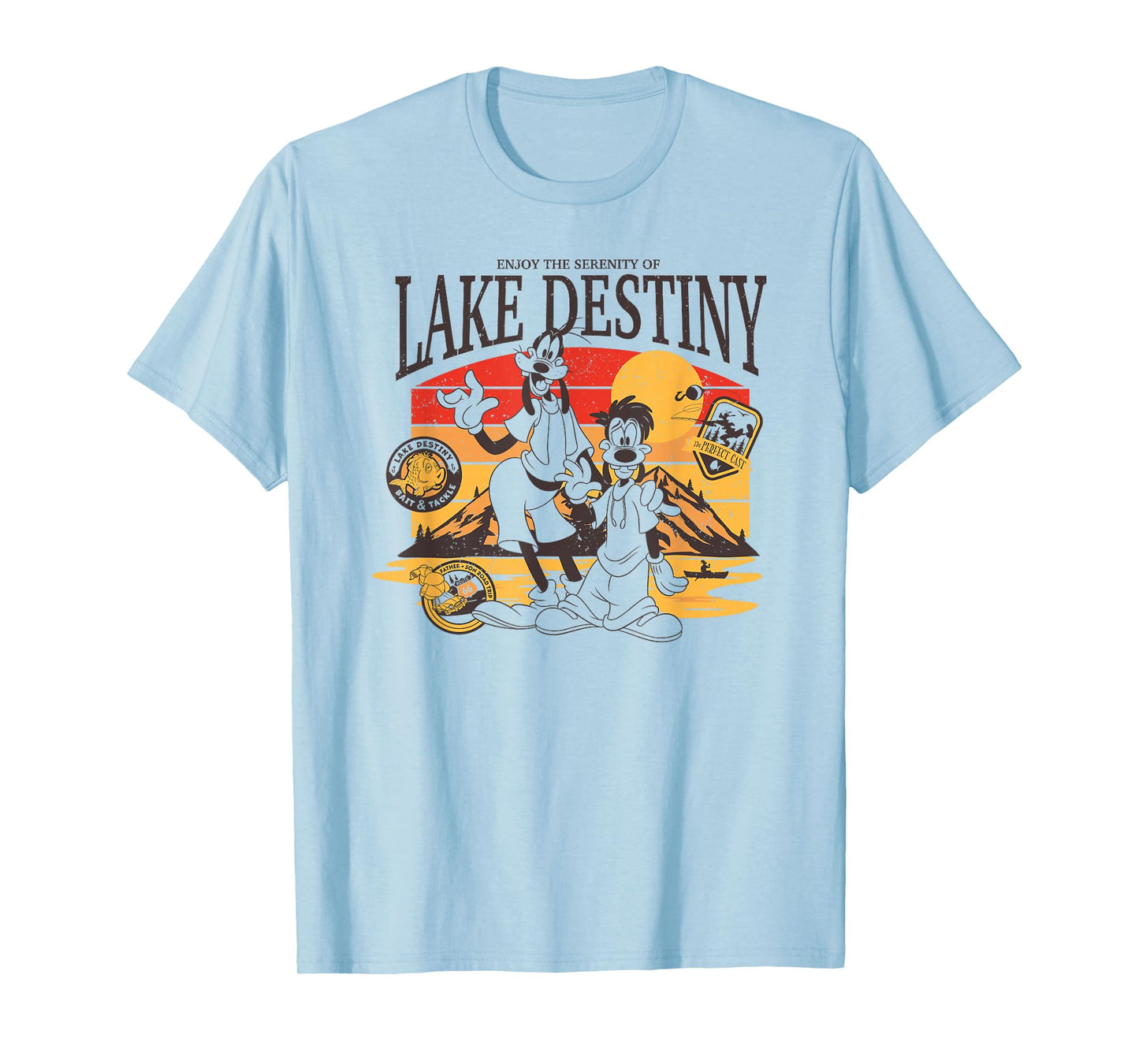 Disney A Goofy Movie Enjoy The Serenity Of Big Retro Poster T-Shirt