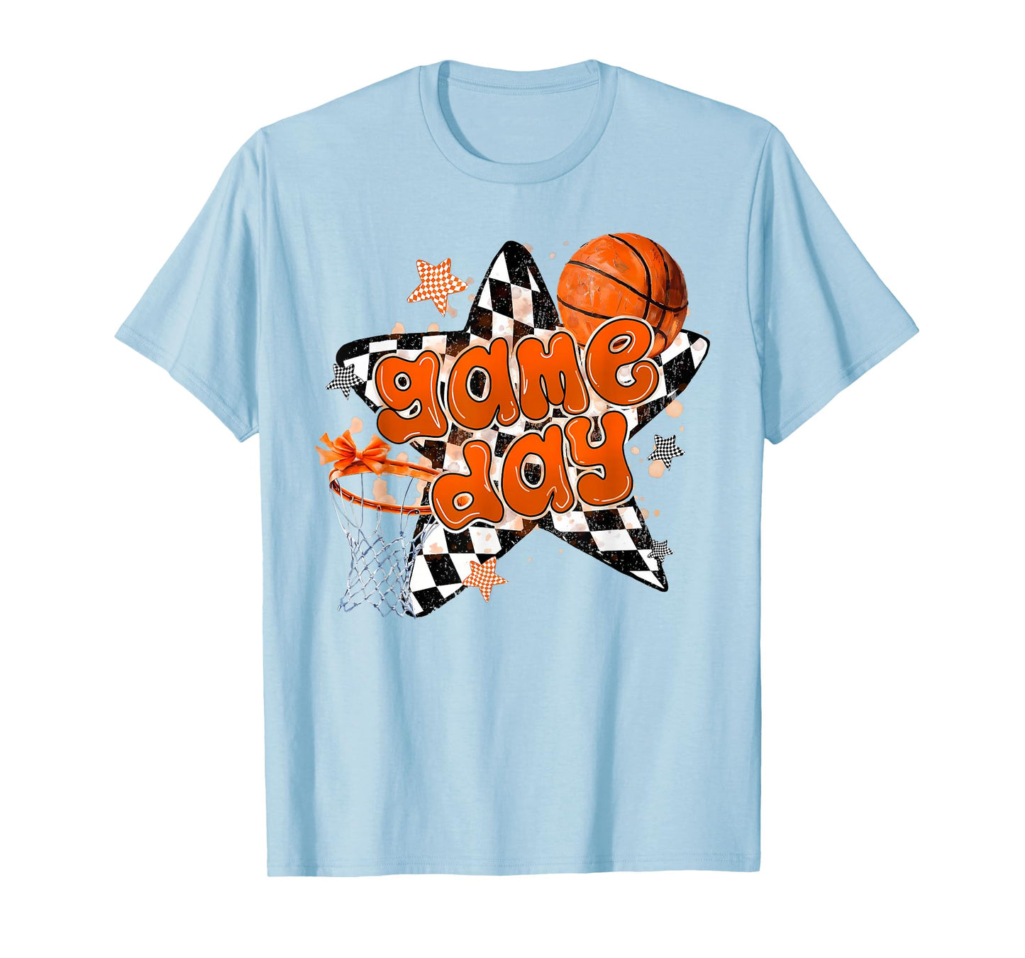Retro Game Day Basketball for Girl Women Kids Basketball Mom T-Shirt