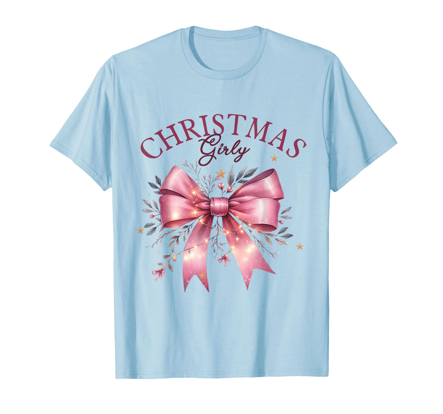 Christmas Girly Pink Christmas Girl Women T-Shirt