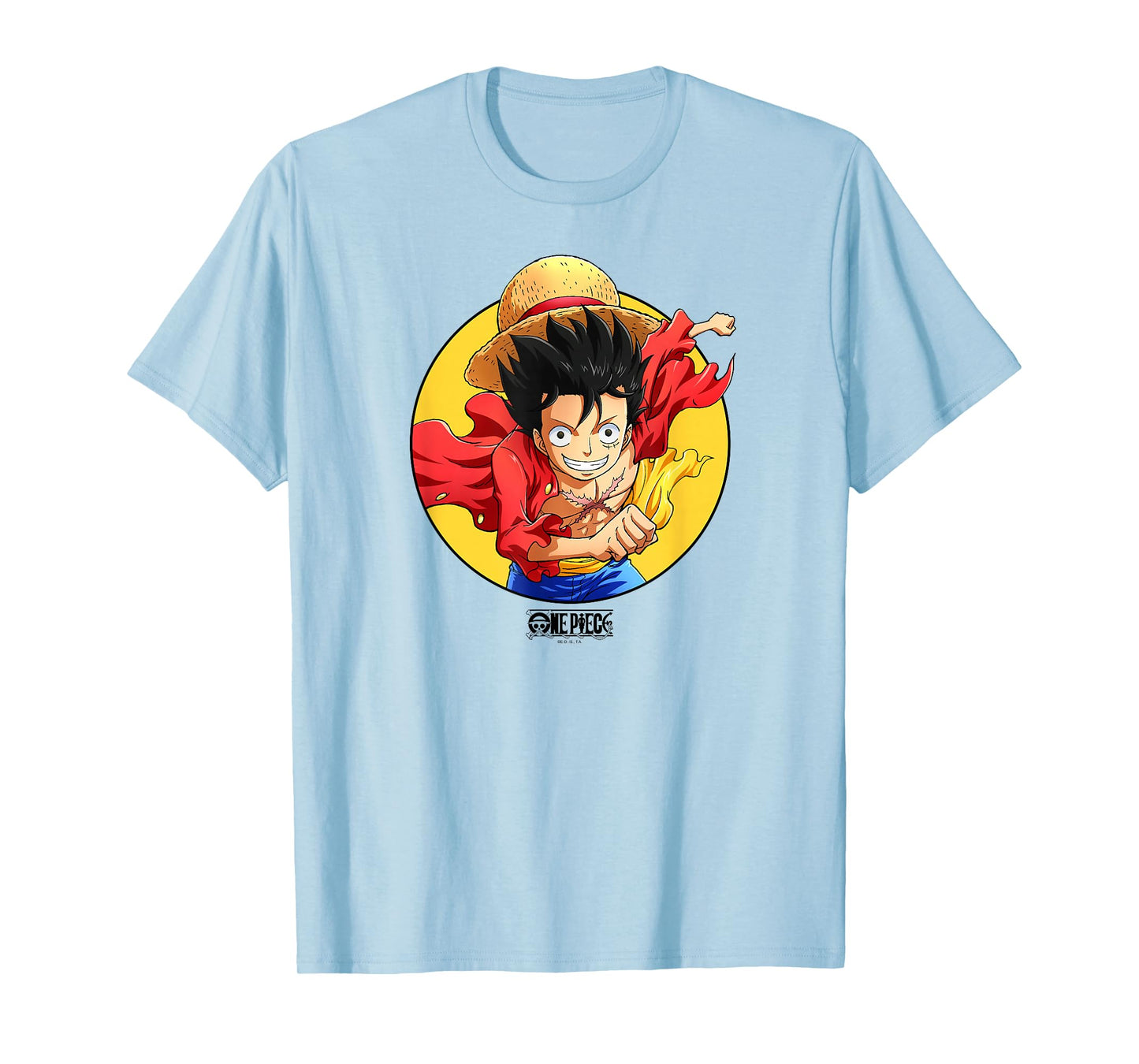 One Piece Anime Luffy Celebration Circle T-Shirt