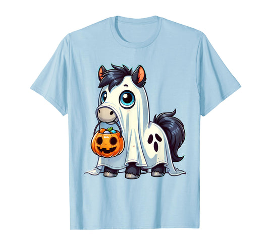 Horse Ghost Halloween Farm Animal Men Women Kids T-Shirt