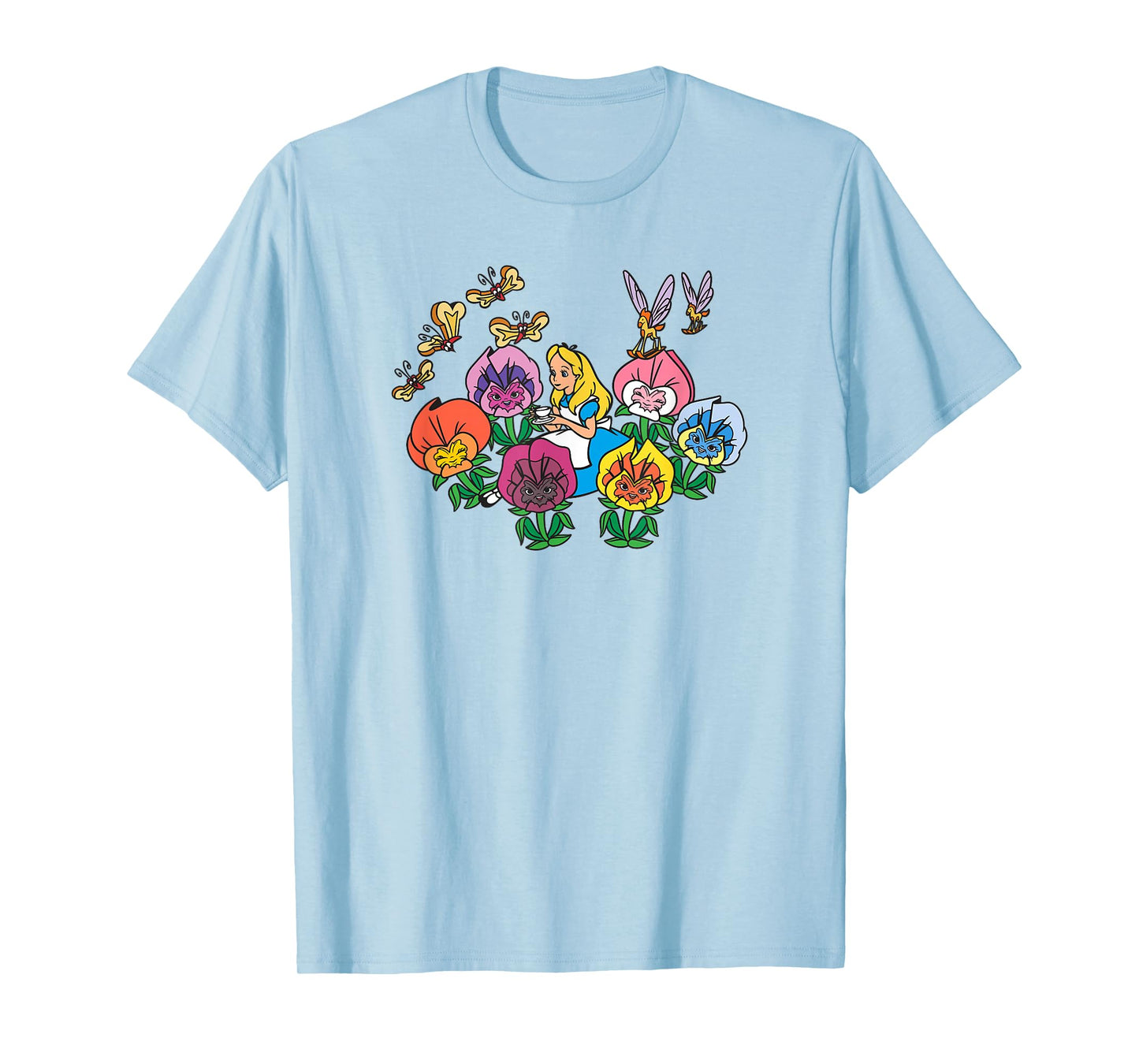 Disney Alice in Wonderland Alice In Field Of Flowers T-Shirt