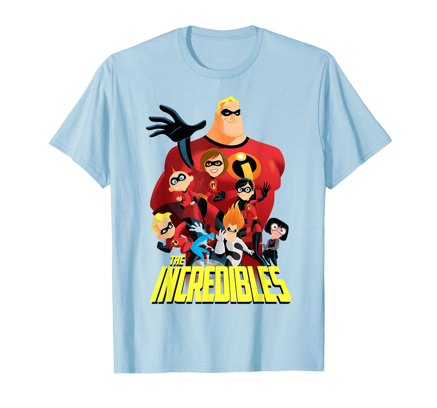 Disney Pixar The Incredibles Bold Movie Logo Group Shot T-Shirt