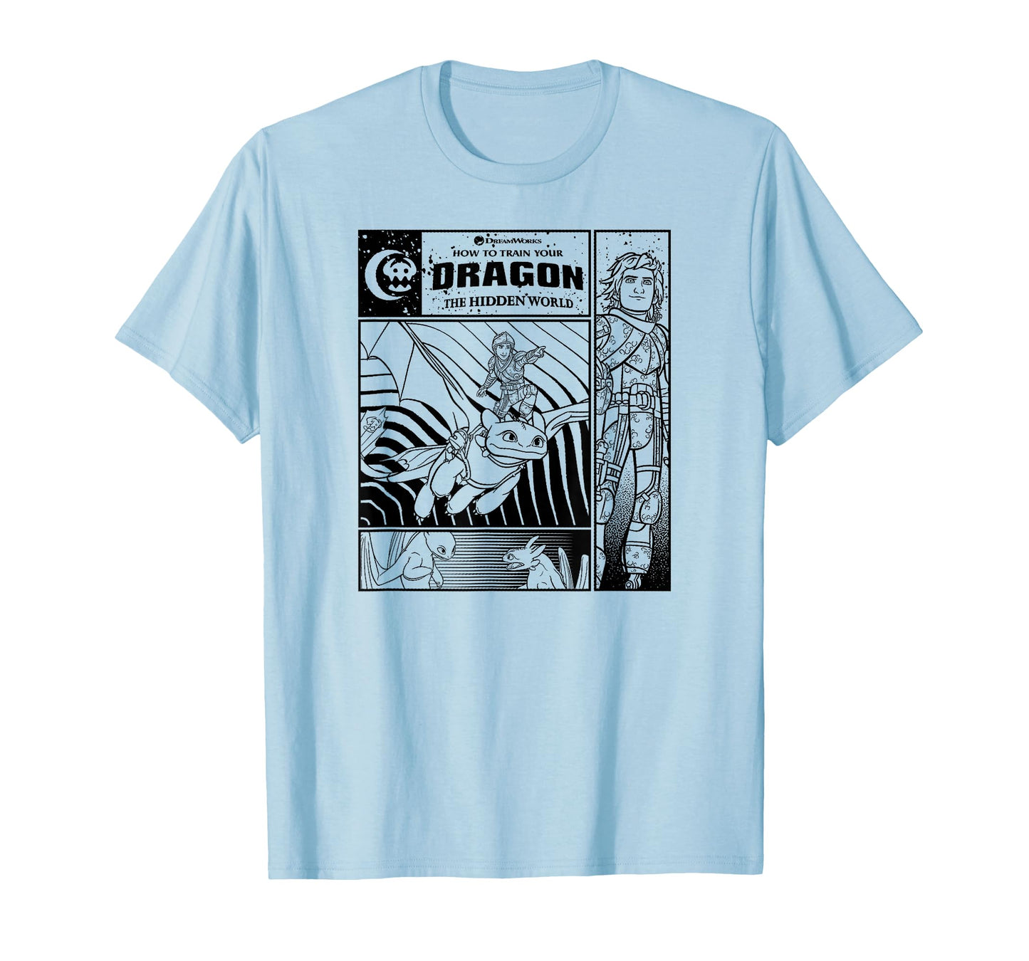 How to Train Your Dragon 3 Four Panel T-Shirt