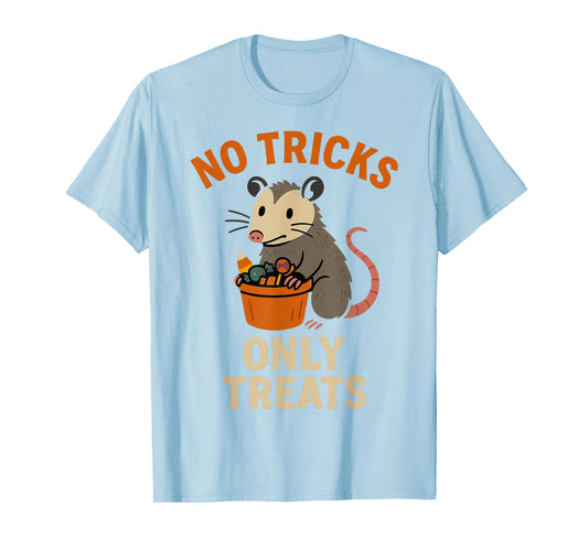 No Tricks Only Treats Cute Vintage Opossum Halloween Retro T-Shirt