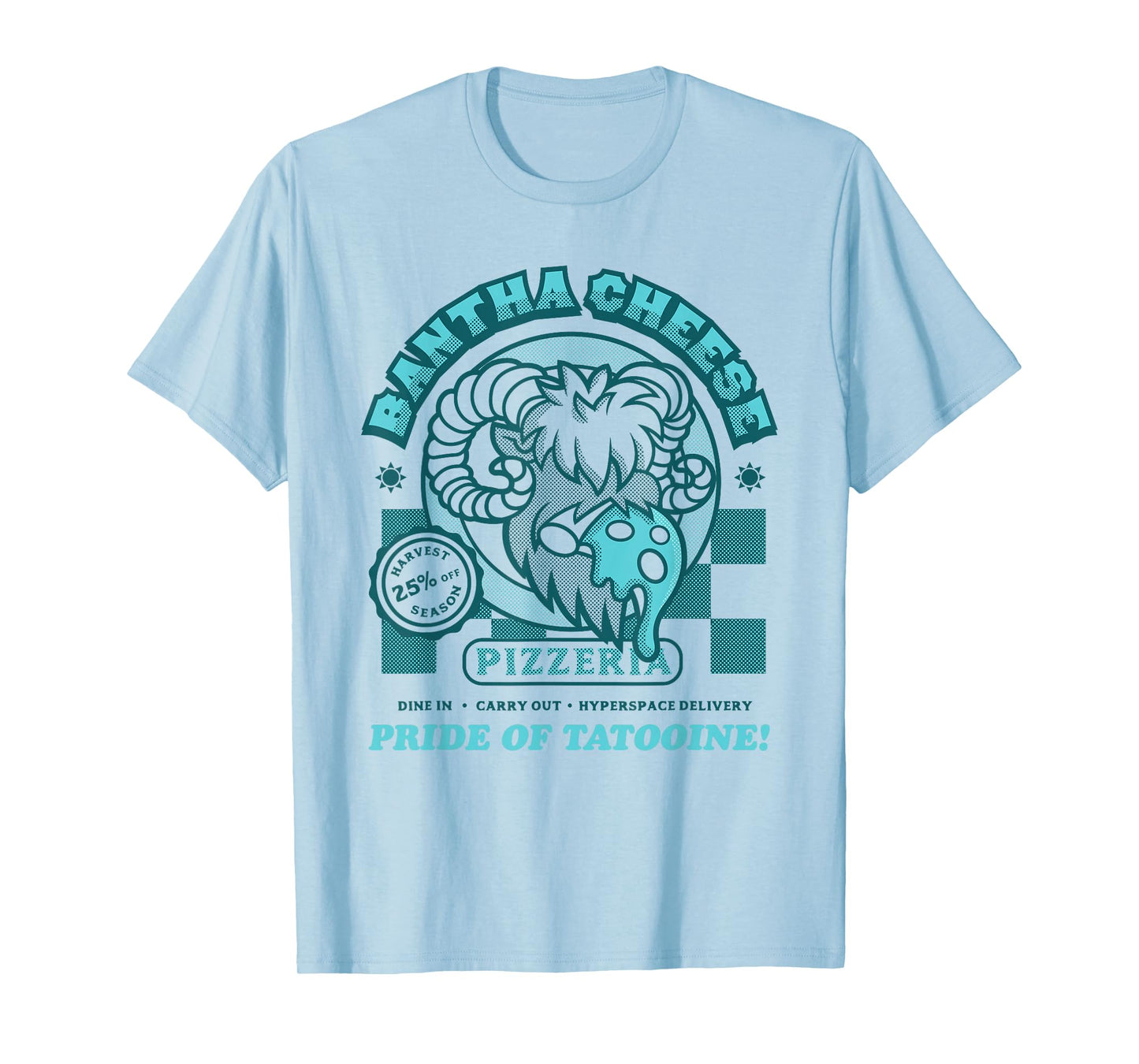 Star Wars Bantha Cheese Pizzeria Blue Milk Pizza Funny T-Shirt