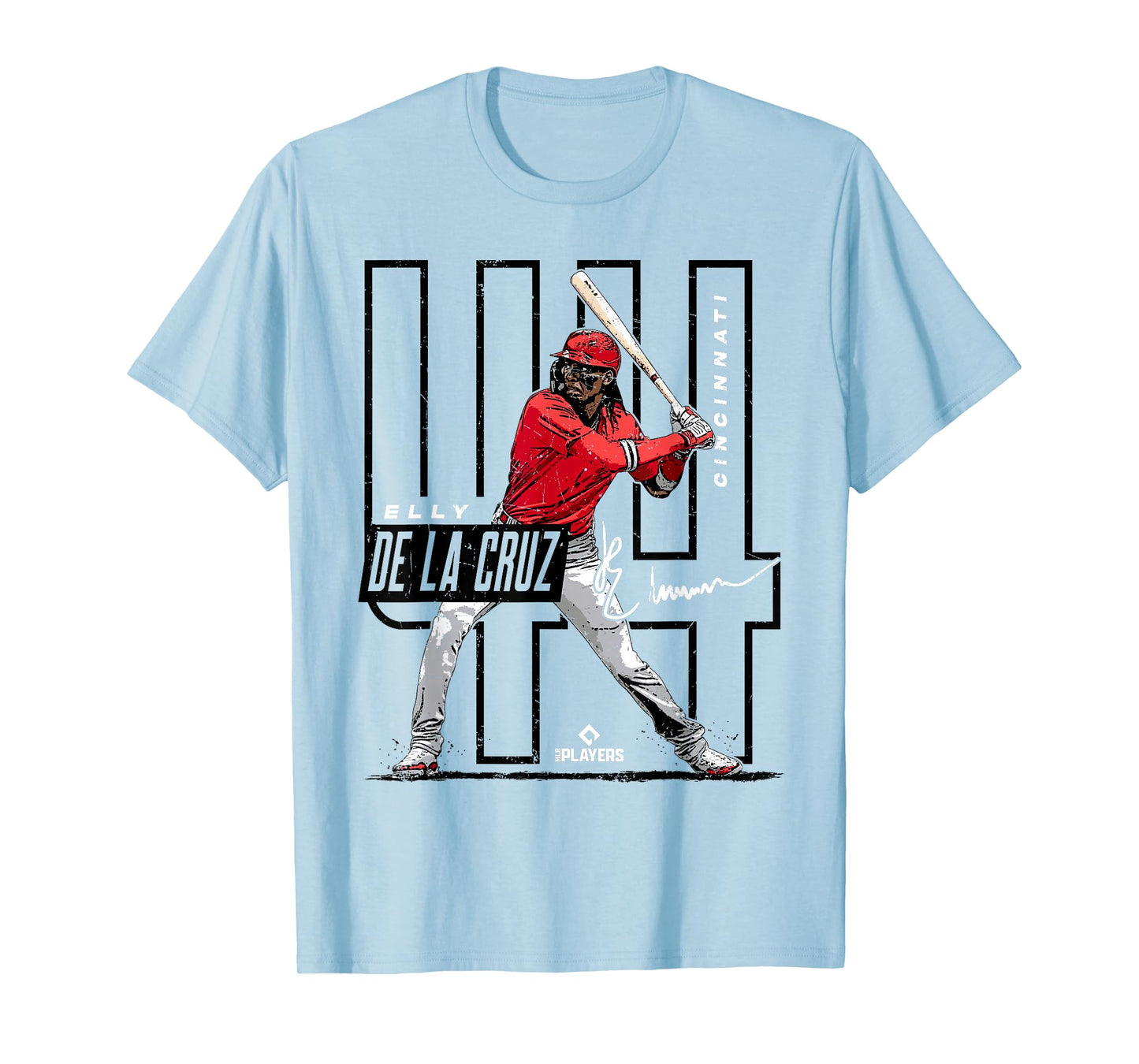 License Champs Elly De La Cruz | Cincinnati MLB Players League | MLBCRU4022 T-Shirt, Small, Red