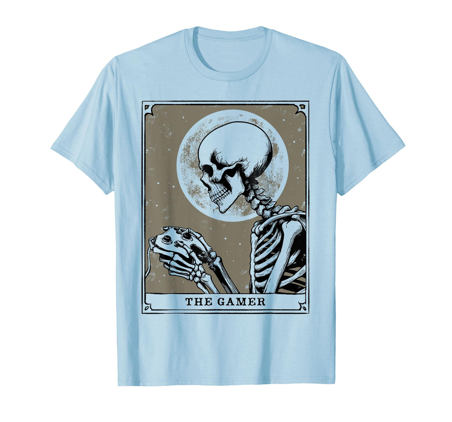 Tarot Card Shirt The Gamer Tarot Card Mystic Gaming Skeleton T-Shirt