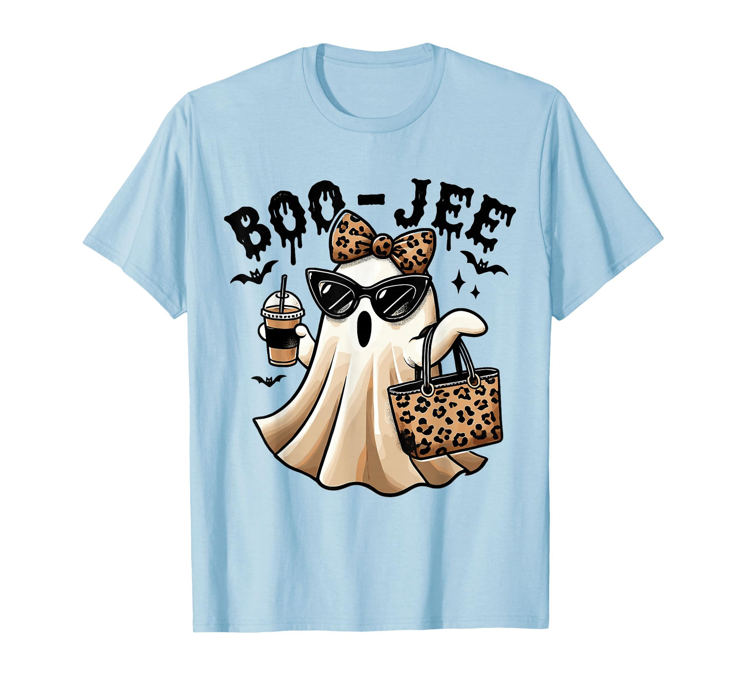 Boo JEE Ghost Spooky Vibes Halloween Boujee Women Funny T-Shirt