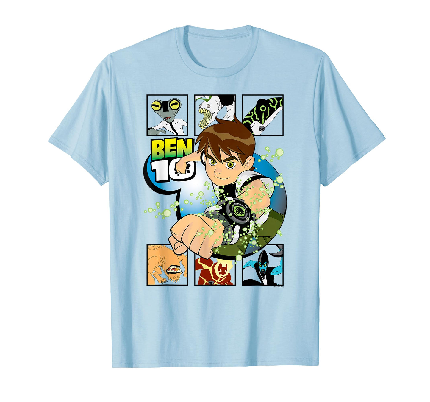 Ben 10 Omnitrix Alien Collage Cartoon T-Shirt