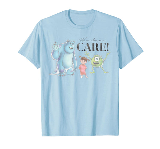 Disney 100 and Pixar's Monsters Inc We Scare Because We Care T-Shirt