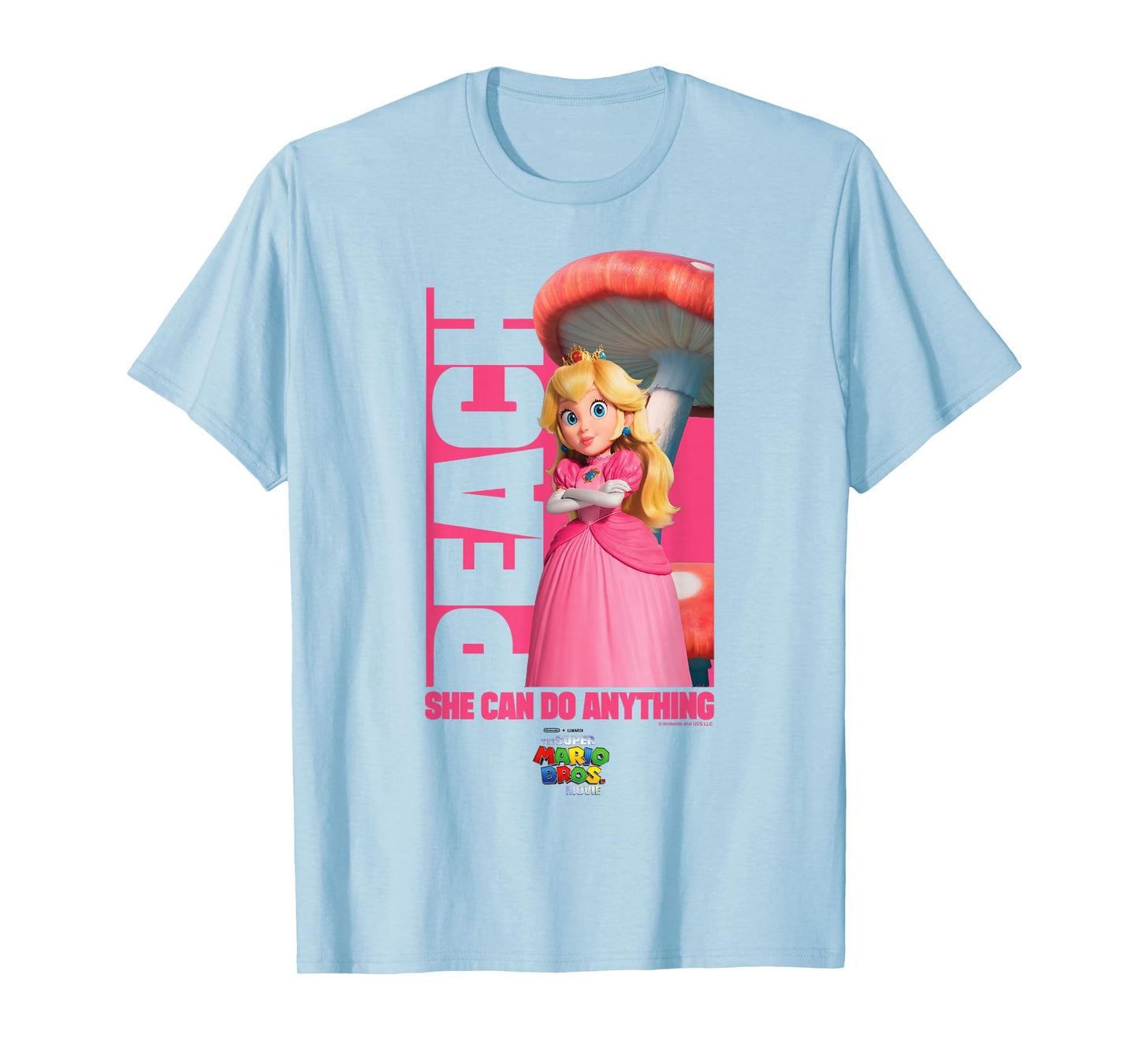 The Super Mario Bros. Movie She Can Do Anything Peach Poster T-Shirt
