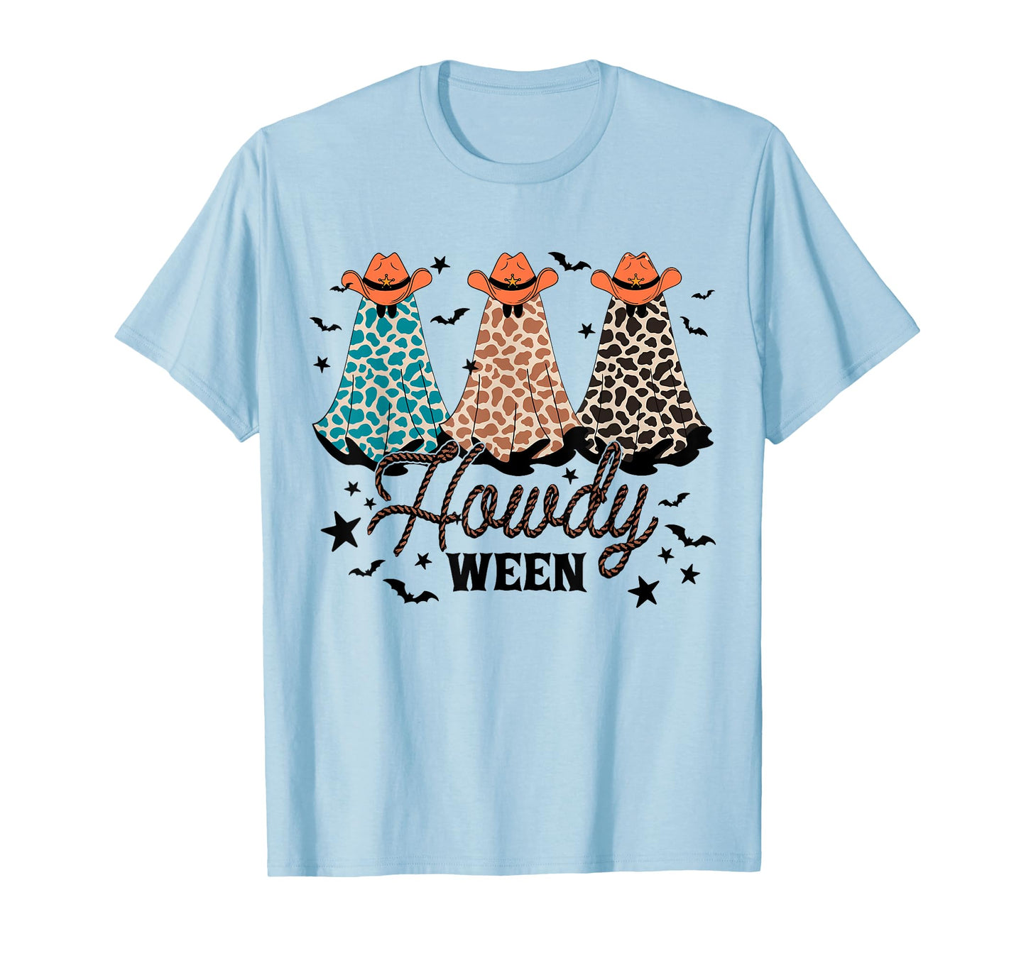 Howdy Ween Ghouls Funny Cowgirl Halloween Western Spooky T-Shirt