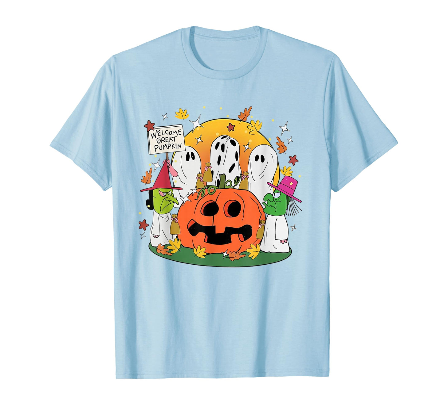 Welcome Great Pumpkin Boo Witch Pumpkin Halloween T-Shirt