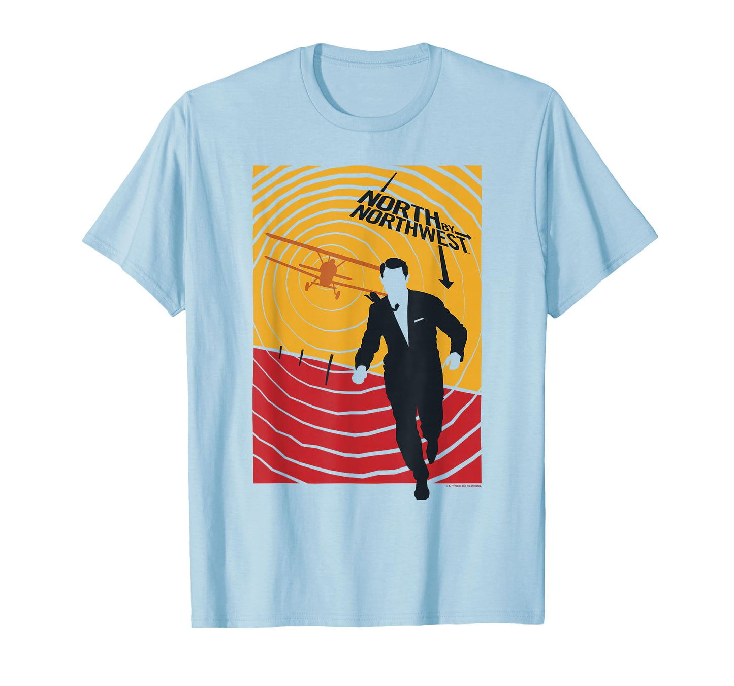 WB100 North by Northwest Vintage Retro Radar Movie Poster T-Shirt