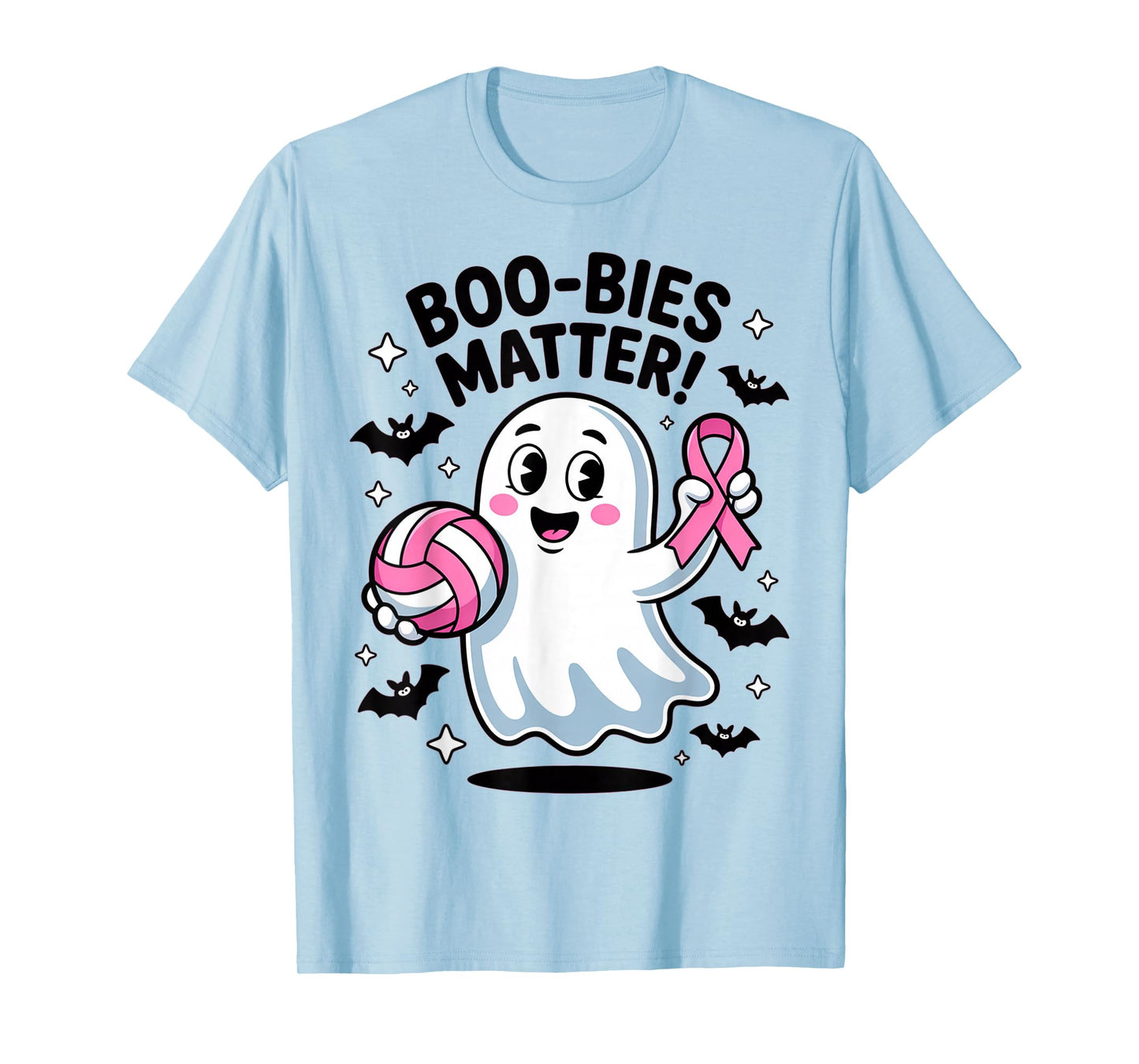 Boo-bies Matter Ghost Breast Cancer Support Ribbon tee T-Shirt
