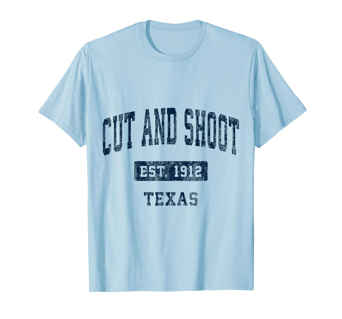 Cut and Shoot Texas TX Vintage Sports Established T-Shirt