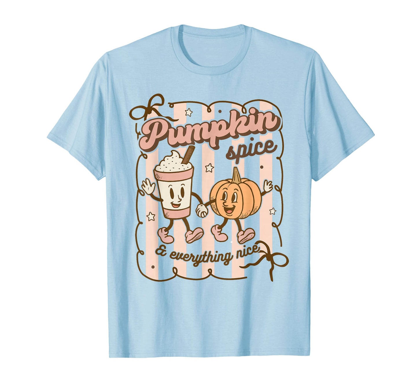 Pumpkin Spice Everything Nice Retro Fall Season Halloween T-Shirt