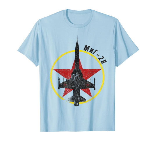 MiG-28 Fictional Soviet Bloc Jet Fighter Red Star T-Shirt T-Shirt