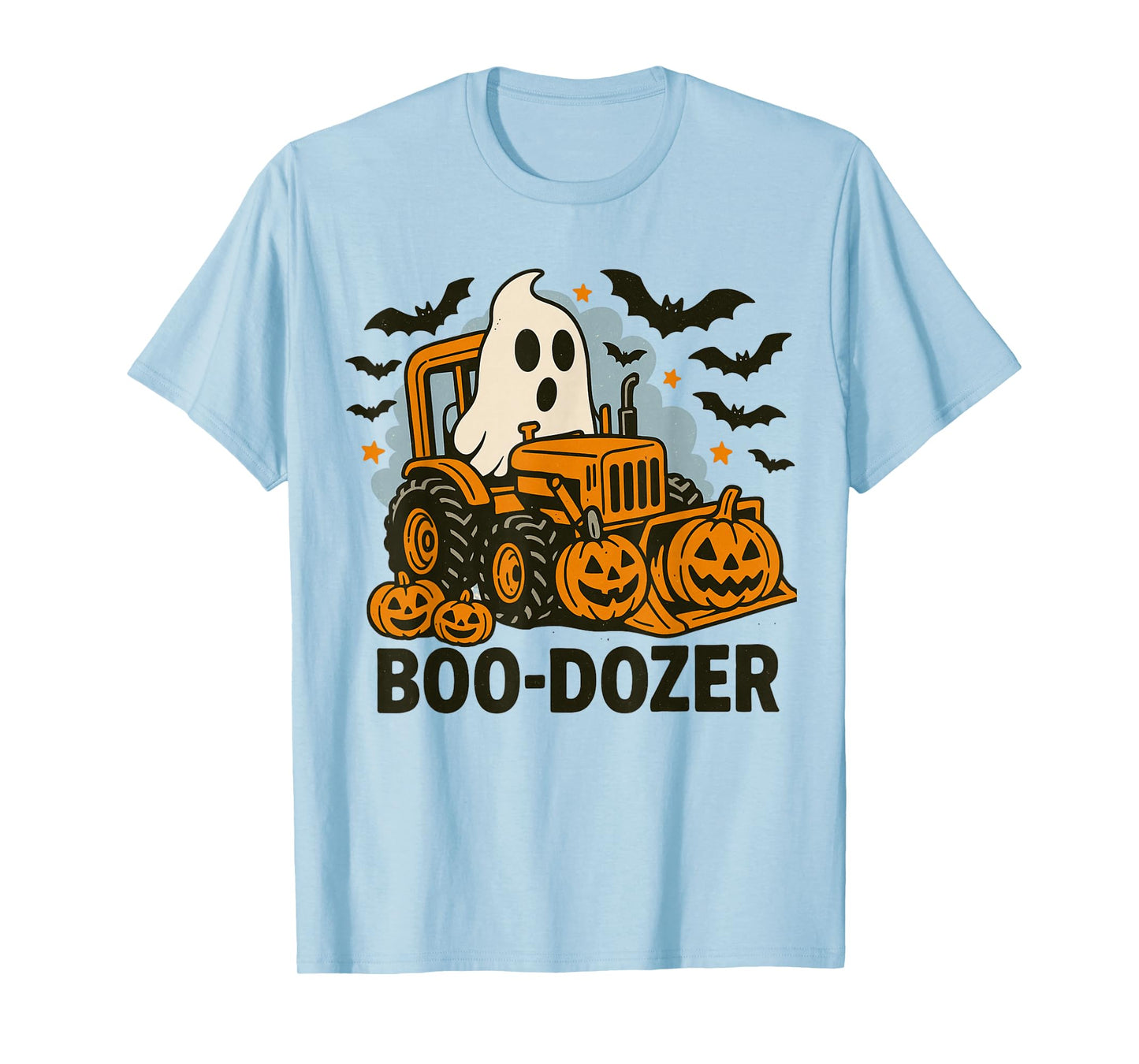 Boo Dozer Halloween Construction Ghost Pumpkin for Kids Boys T-Shirt