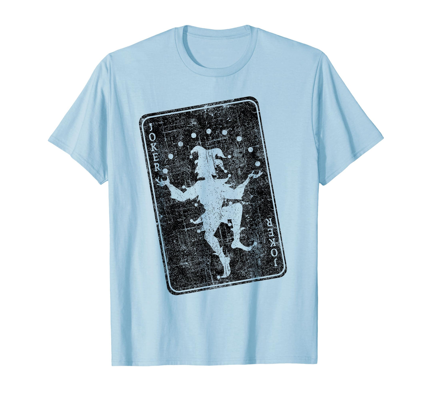 Distressed Joker playing card jester poker player halloween T-Shirt