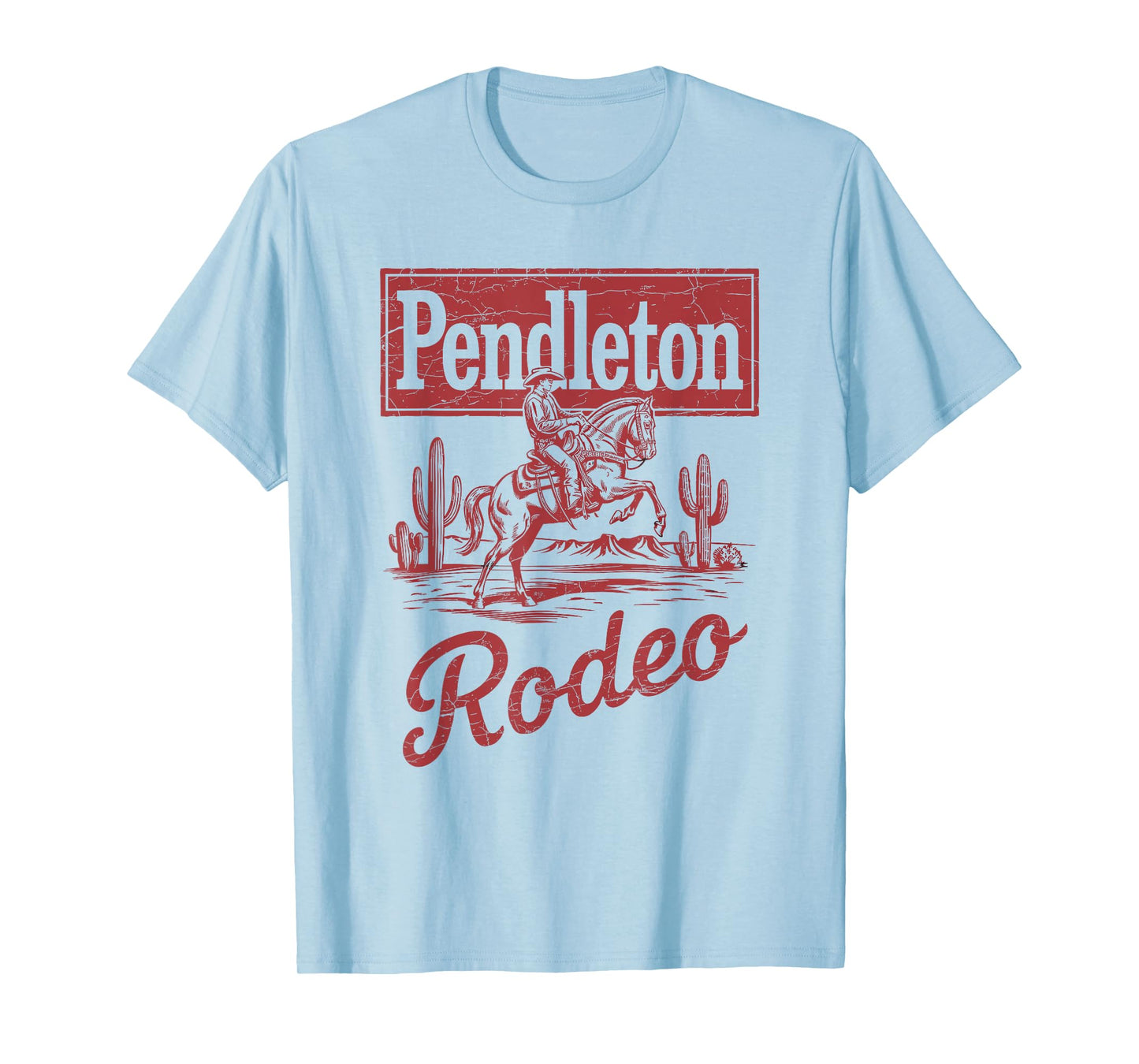 Pendleton Rodeo, Vintage Cowboy Western Horse Bronc Riding T-Shirt