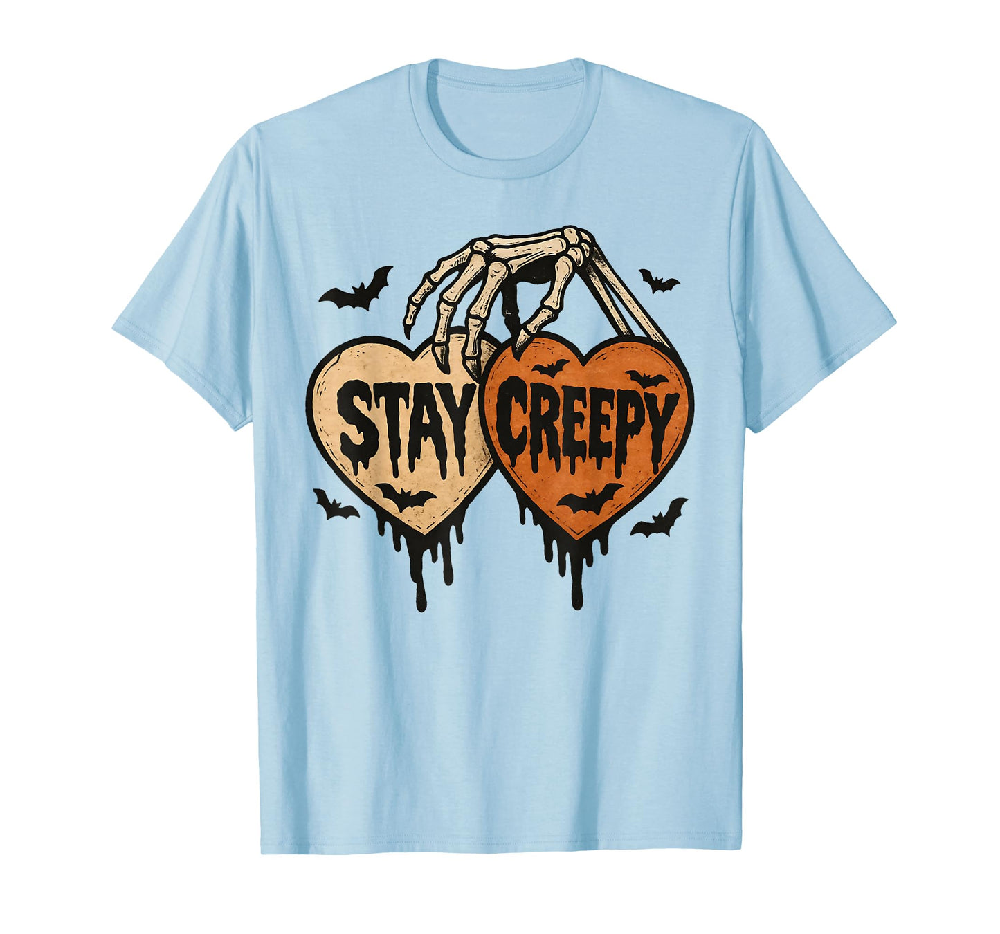 Stay Creepy Halloween Skeleton Spooky Season Trick Or Treat T-Shirt