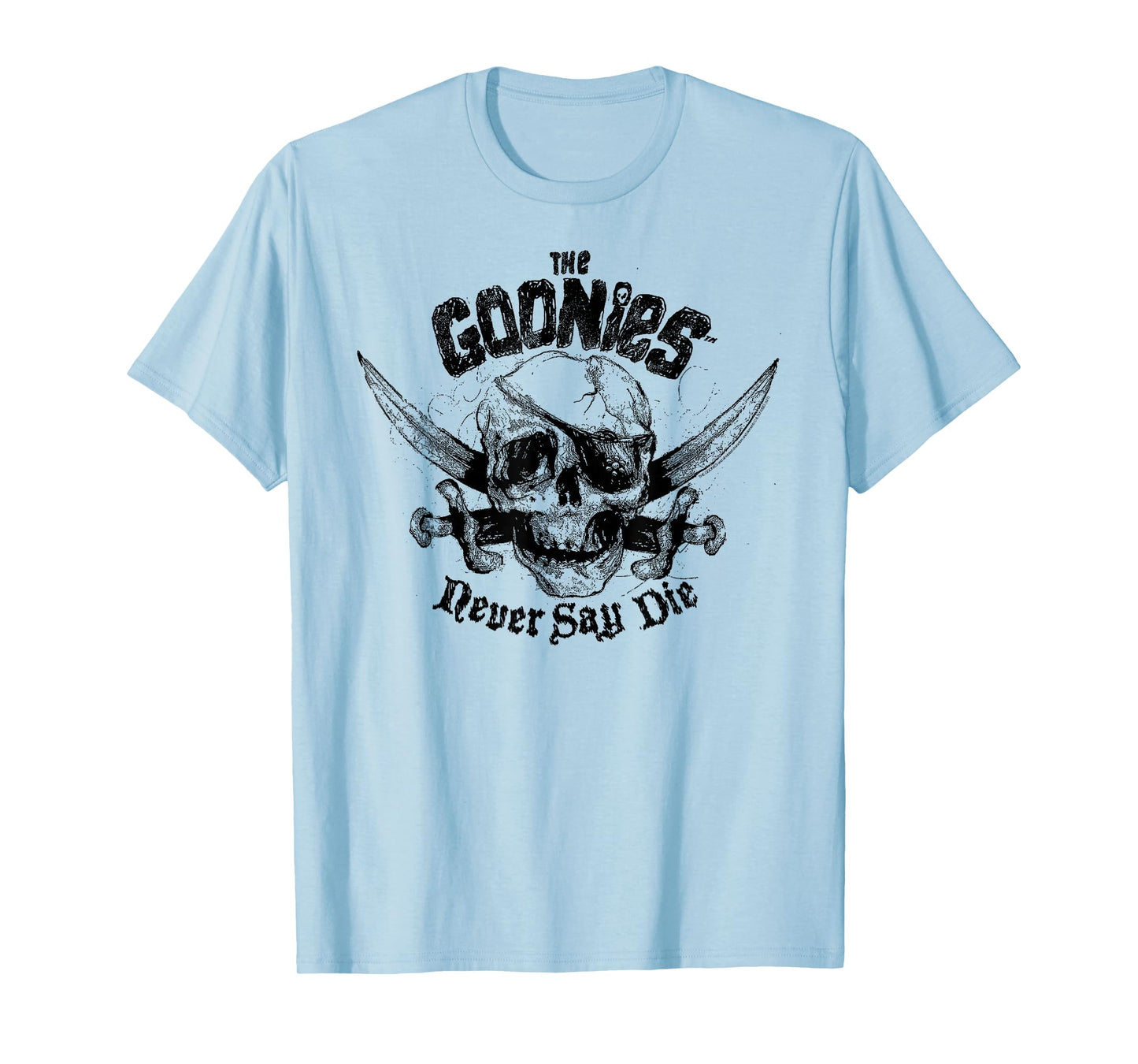 The Goonies Never Say Die Pirate Skull Sketch Movie T-Shirt