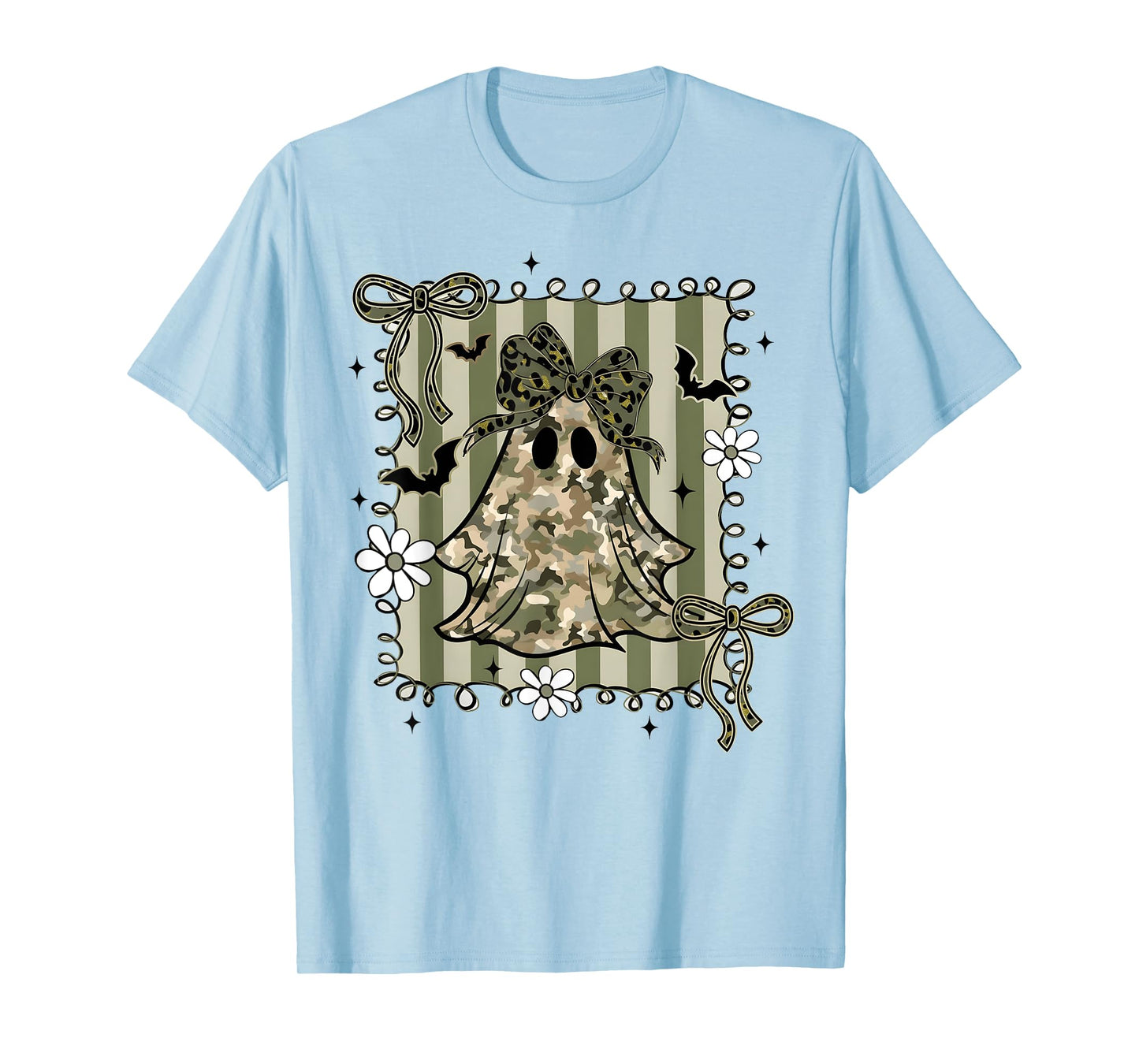 Funny Halloween Camouflage Camo Ghost Hello Hunting Season T-Shirt