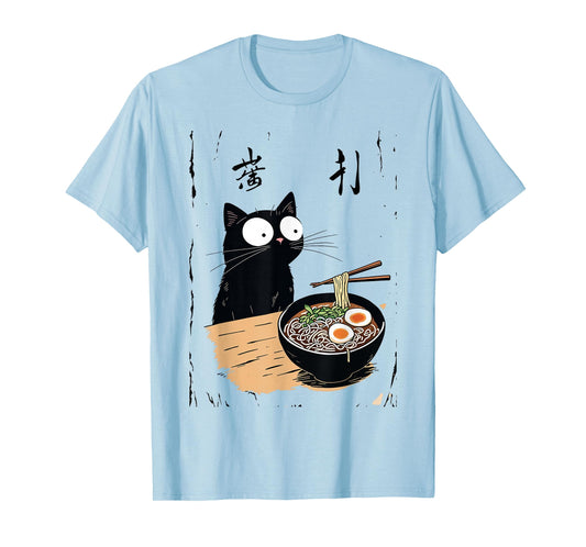 Kawaii Ramen Cat Cute Japanese Food for Anime, Noodle Lovers T-Shirt