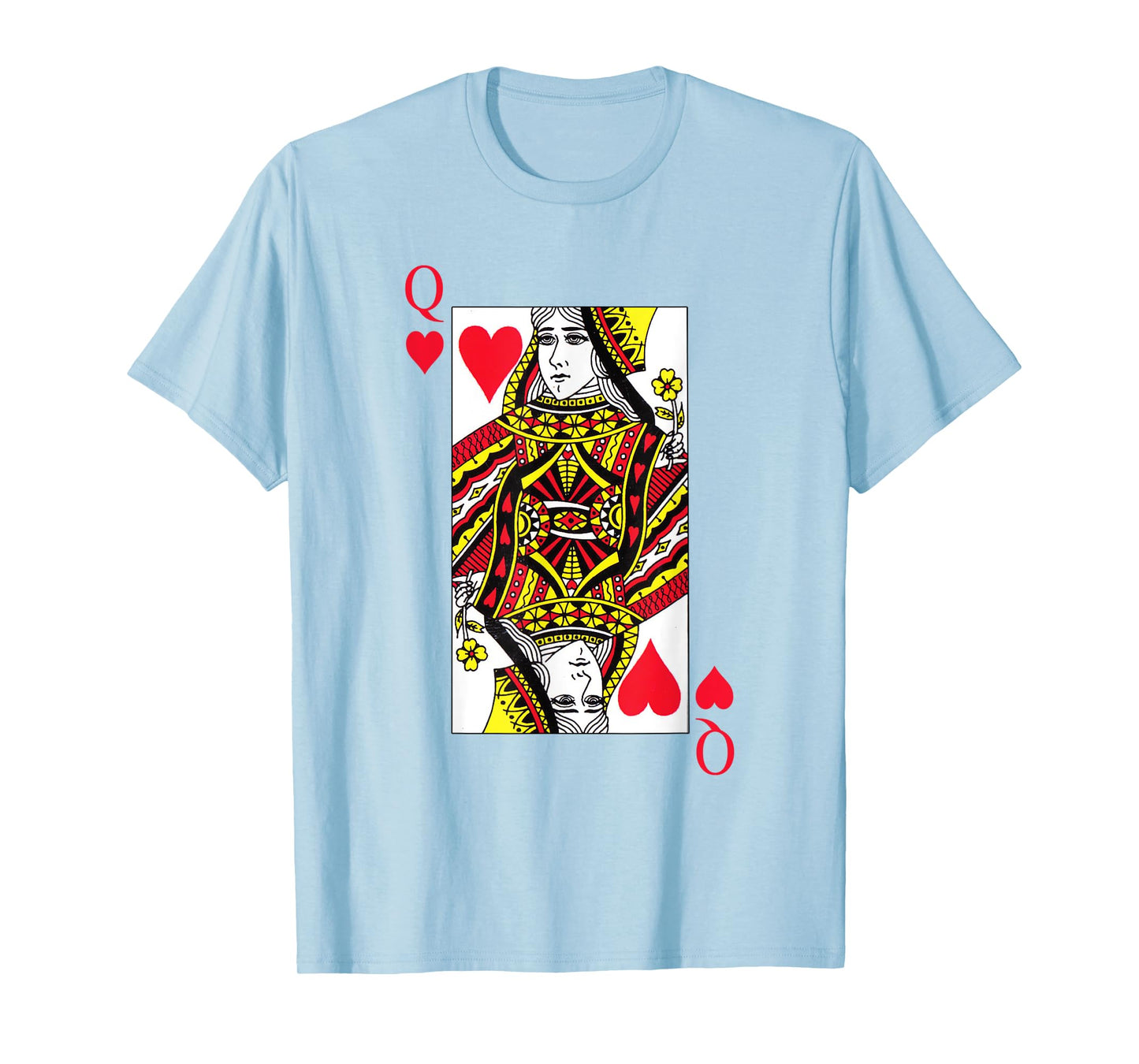 Queen Red Hearts Costume Blackjack Cards Poker 21 Q Tee T-Shirt